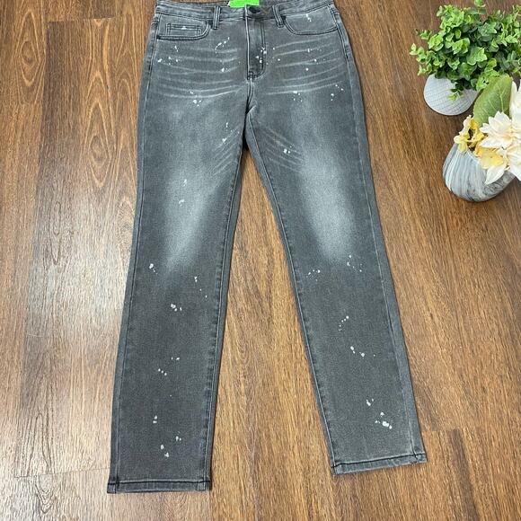 Free People X Sandrine Rose Grey Polka Dot Splatter Skinny Jean Size 30 - Picture 4 of 10